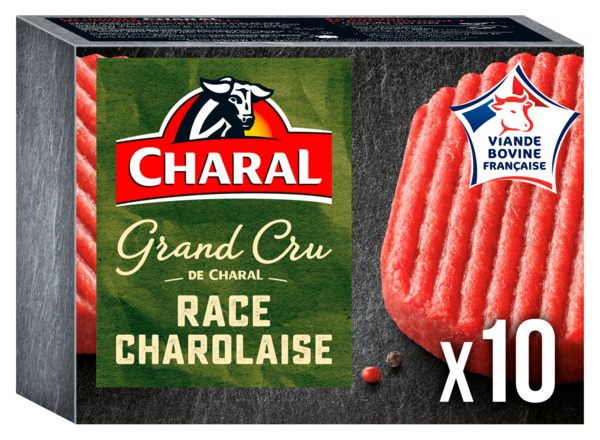 STEAK HACHÉ LE GRAND CRU RACE CHAROLAISE 12% MG SURGELÉ 
