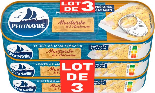 FILETS DE MAQUEREAUX SANS ARÔME AJOUTÉ MOUTARDE
