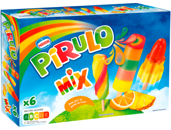 GLACES À L'EAU AROMATISÉES MIX X6
