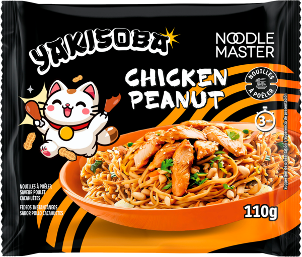 NOUILLES SAUTÉES POULET CACAHUÈTES
