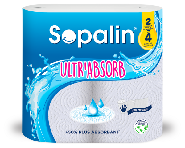 ESSUIE-TOUT ULTR'ABSORB BLANC X 2 ROULEAUX = 4
