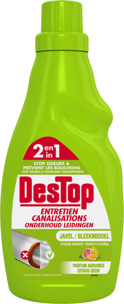 GEL ENTRETIEN CANALISATIONS  JAVEL PARFUM AGRUMES
