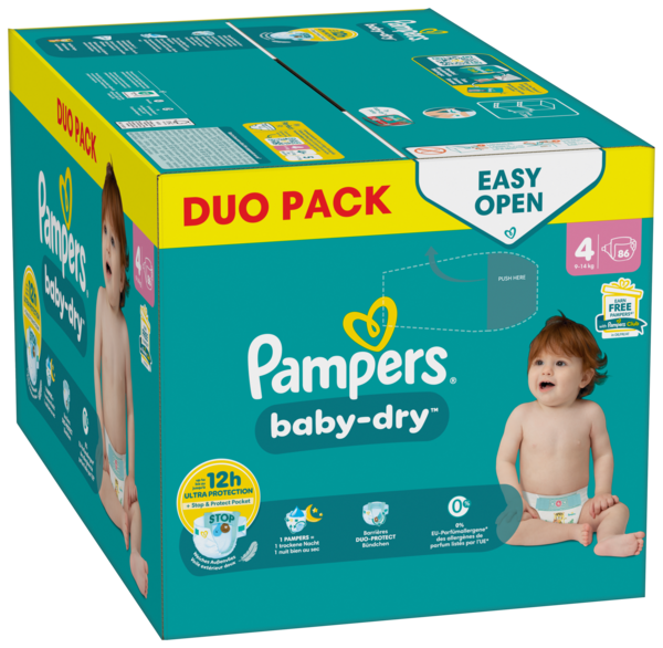 COUCHES BABY DRY DUO PACK T4 X86
