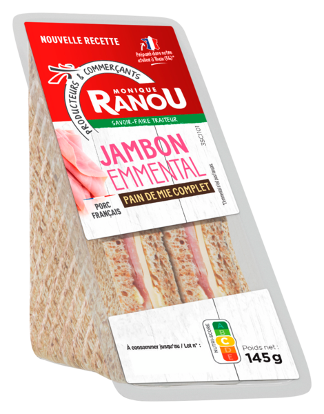 SANDWICH TRIANGLE JAMBON EMMENTAL
Intermarché 34% en avantage carte sur une sélection de produits