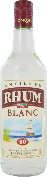 RHUM BLANC TRADITIONNEL DES ANTILLES FRANÇAISES
