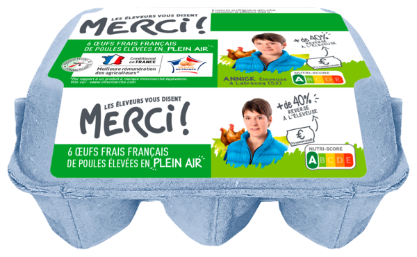ŒUFS FRAIS PLEIN AIR X6
Intermarché 34% en avantage carte sur une sélection de produits