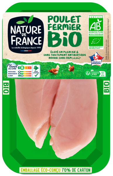ESCALOPE DE POULET EXTRA FINE BIO X2
Intermarché 34% en avantage carte sur une sélection de produits