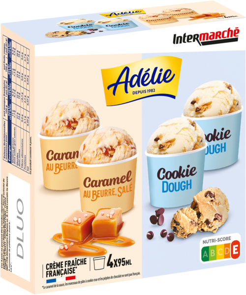 MINI POT GLACÉ CARAMEL AU BEURRE SALÉ ET COOKIE DOUGH
Intermarché 34% en avantage carte sur une sélection de produits