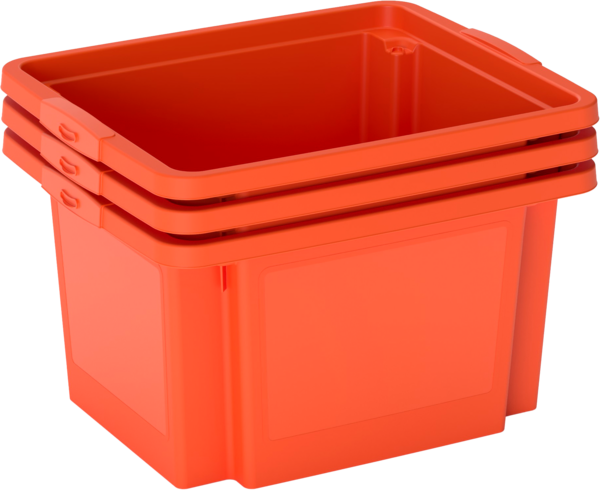 LOT DE 3 BACS DE RANGEMENT 25L  