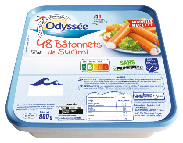48 BÂTONNETS DE SURIMI MSC
Intermarché Découvrez nos offres