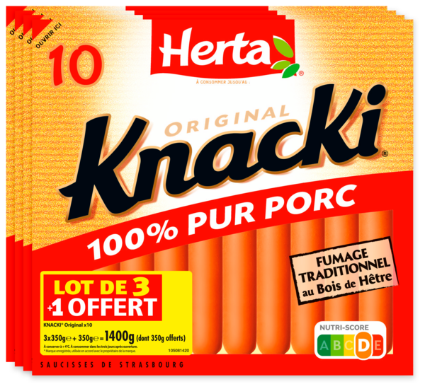 KNACKI SAUCISSE 100% PUR PORC X10
Intermarché Découvrez nos offres
