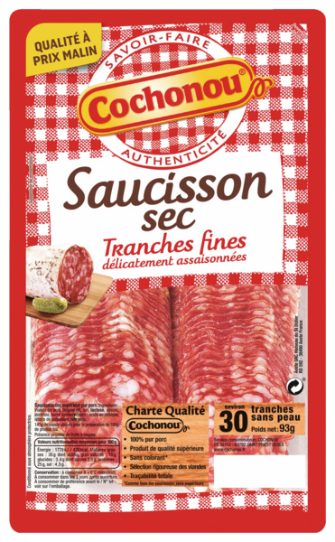 SAUCISSON SEC 30 TRANCHES FINES
Intermarché Découvrez nos offres