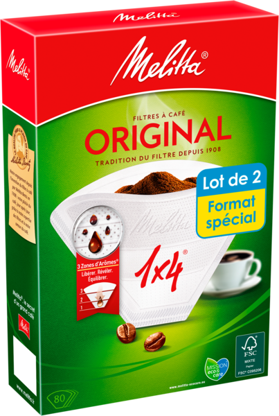 LOT DE 2 X 80 FILTRES A CAFE 1X4 BLANC
Intermarché Toutes et tous unis contre la vie chère
