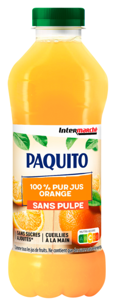 100% PUR JUS D'ORANGE SANS PULPE
