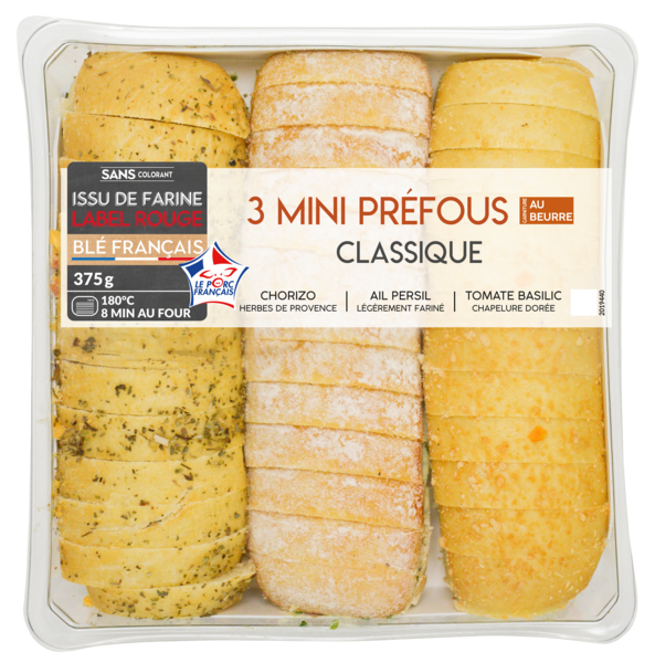 3 MINI PAINS PRÉFOU À L'HUILE D'OLIVE Intermarché Toutes et tous unis contre la vie chère