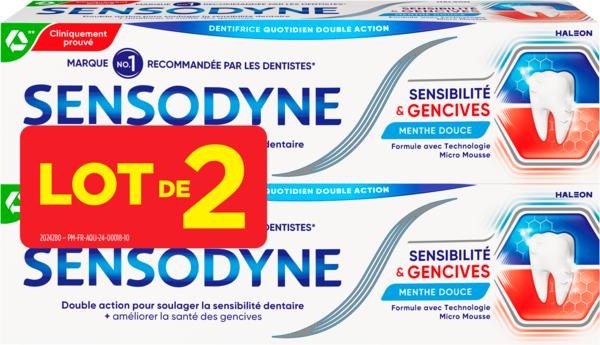 DENTIFRICE SENSIBILITÉ & GENCIVES MENTHE DOUCE
Intermarché Toutes et tous unis contre la vie chère