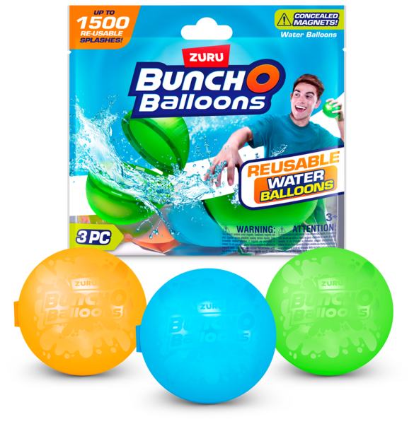  PACK DE 3 BOMBES A EAU REUTILISABLE 
