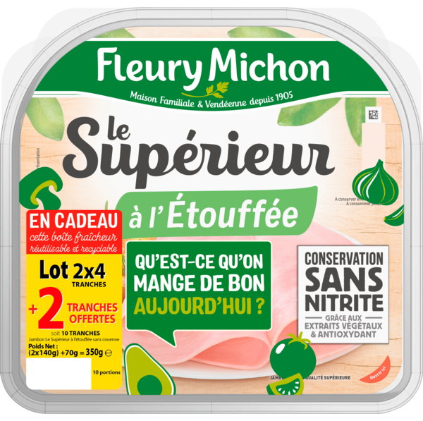 JAMBON LE SUPÉRIEUR CUIT À L'ÉTOUFFÉE CONSERVATION SANS NITRITE
Intermarché Toutes et tous unis contre la vie chère