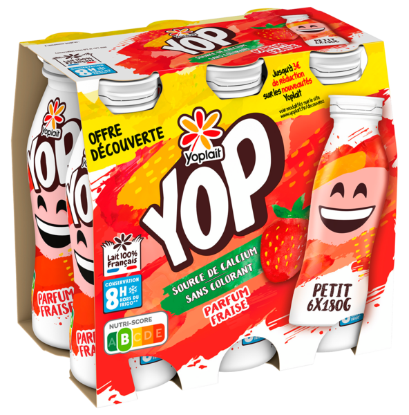 YAOURT À BOIRE PTIT YOP À LA FRAISE EN  OFFRE DÉCOUVERTE
