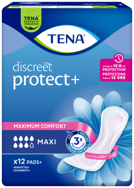 SERVIETTES DISCREET PROCTECT + MAXI X12
