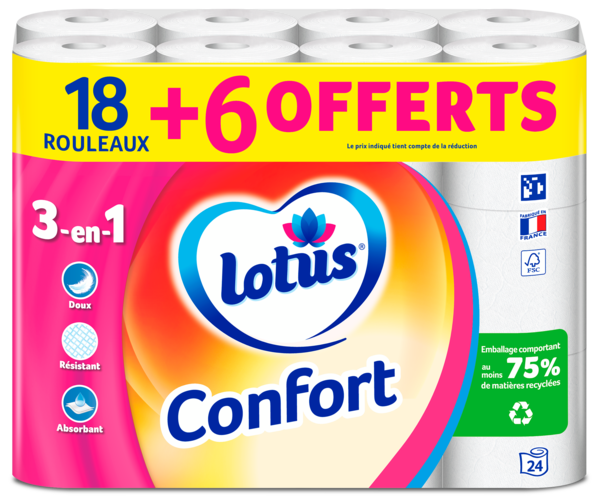 PAPIER HYGIÉNIQUE ROSE X18 + 6 ROULEAUX OFFERTS
Intermarché Toutes et tous unis contre la vie chère