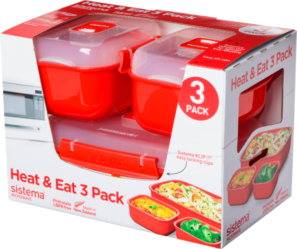 LOT DE 3 BOITES MICRO-ONDES A CLIPS
