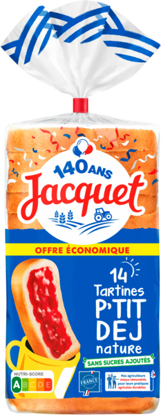 TARTINE P'TIT DEJ NATURE SANS SUCRES AJOUTÉS
