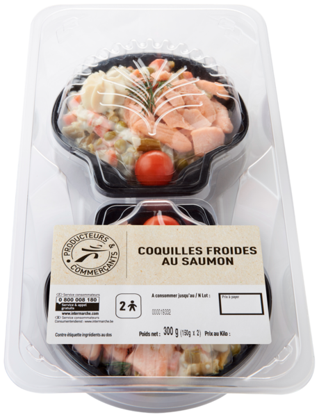 2 COQUILLES AU SAUMON