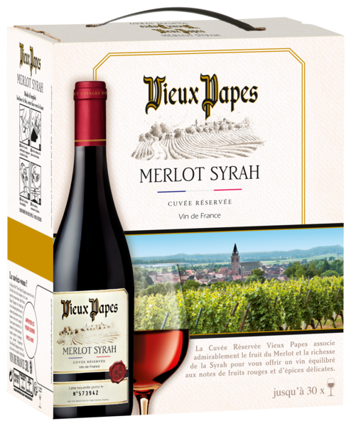 VIN DE FRANCE MERLOT SYRAH ROUGE
