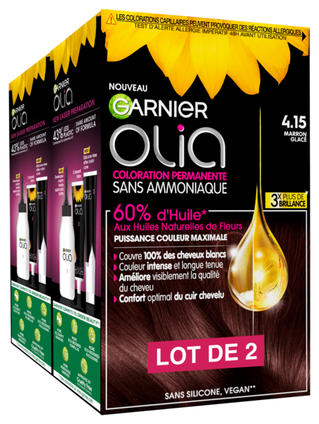 COLORATION 4.15 MARRON GLACÉ X2

