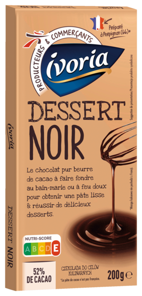 TABLETTE DE CHOCOLAT DESSERT NOIR
