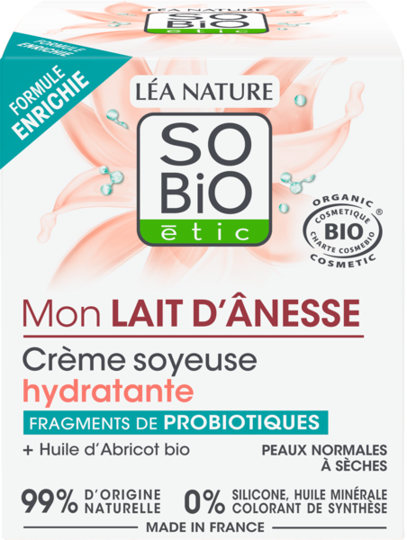 CRÈME SOYEUSE  BIO HYDRATANTE AU LAIT D’ÂNESSE 

