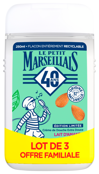 CRÈME DE DOUCHE EXTRA DOUCE LAIT D'AMANDE DOUCE BIO

