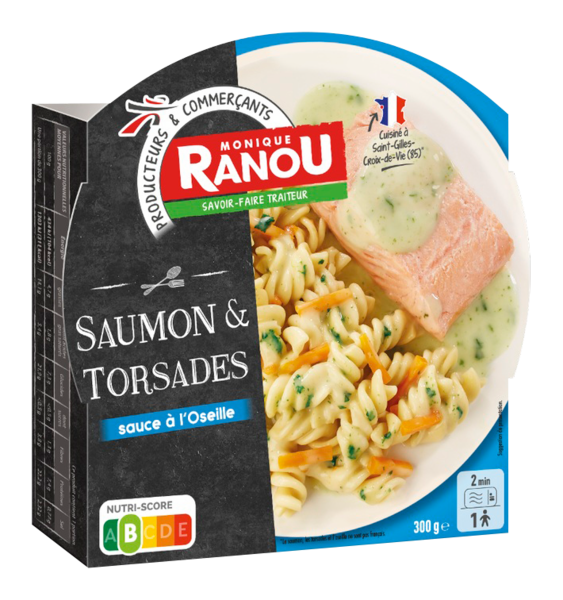 SAUMON & TORSADES SAUCE À L'OSEILLE
