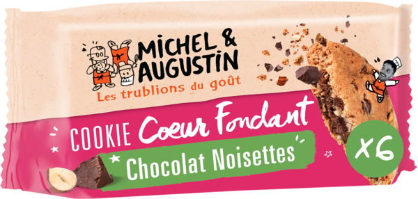 COOKIES CŒUR FONDANT CHOCOLAT NOISETTES
