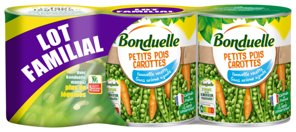PETITS POIS CAROTTES SANS ARÔMES AJOUTÉS
