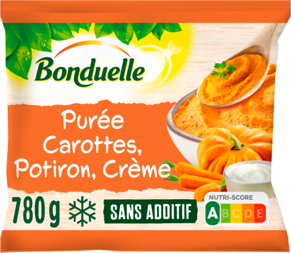 PURÉE DÉLICE CAROTTE, POTIRON, CRÈME SURGELÉE
