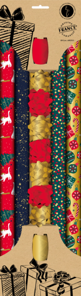 Kit 4 rouleaux + accessoires 
Les couleurs de l'emballage