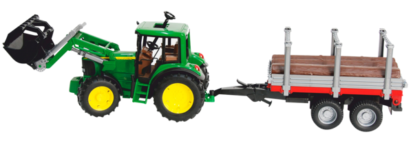 Tracteur John Deere avec chargeur et remorque
BRUDER