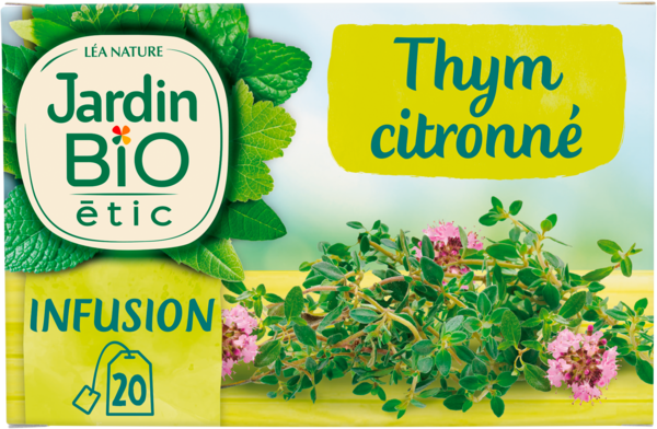 INFUSION BIO THYM CITRONNÉ
JARDIN BIO ÉTIC