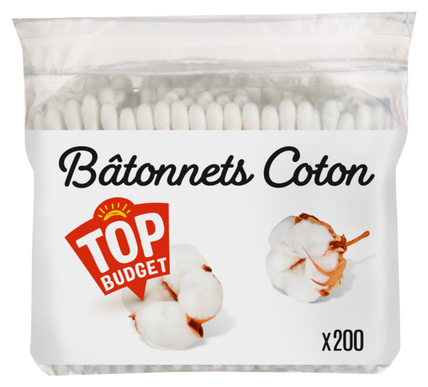 SACHET BATONNETS COTON X200 
