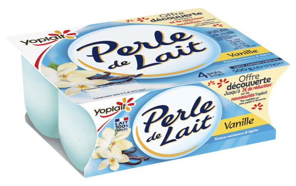 YAOURT PERLE DE LAIT OFFRE DÉCOUVERTE À LA VANILLE

