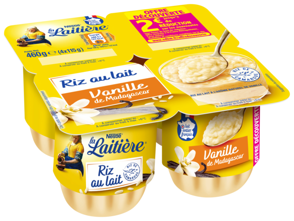 RIZ AU LAIT OFFRE DÉCOUVERTE À LA VANILLE
