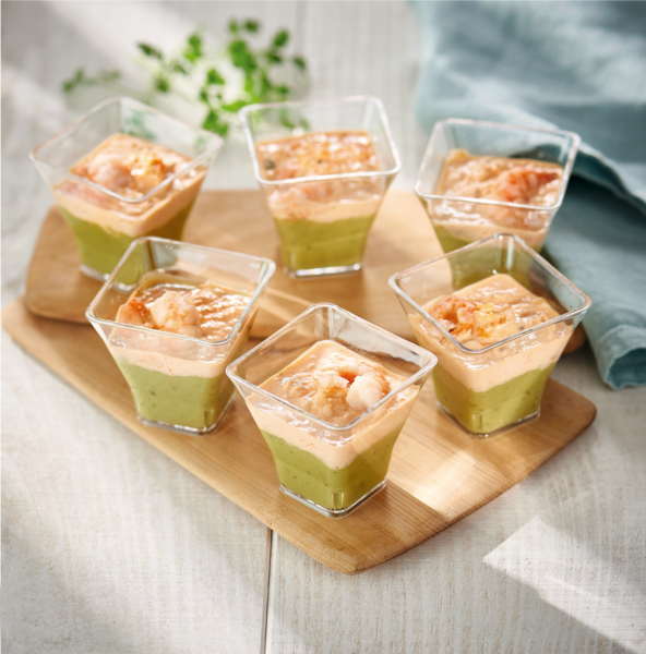 6 VERRINES DE DUO DE SAUMON ET CITRON 