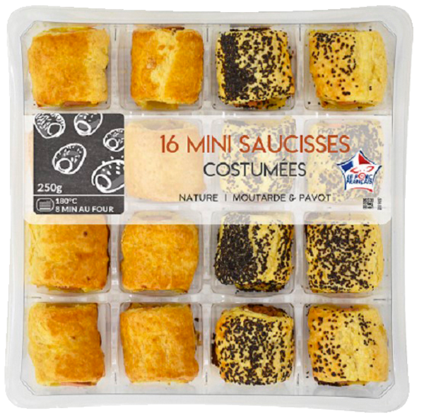 16 MINI FEUILLETÉS SAUCISSES 