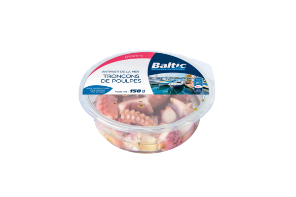 TRONÇONS DE POULPES MARINÉS 
