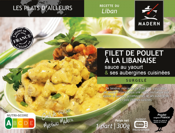 FILET DE POULET À LA LIBANAISE ET AUBERGINES CUISINÉES SURGELÉ
Intermarché SAVEURS D’ORIENT