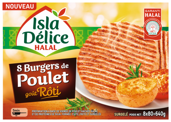 8 BURGERS DE POULET SURGELÉS GOÛT RÔTI
Intermarché SAVEURS D’ORIENT