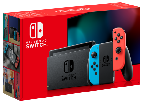 CONSOLE  AVEC MANETTES JOY-CON BLEU NÉON / ROUGE NÉON 